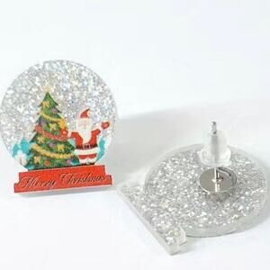 Christmas Snow Globe Earrings